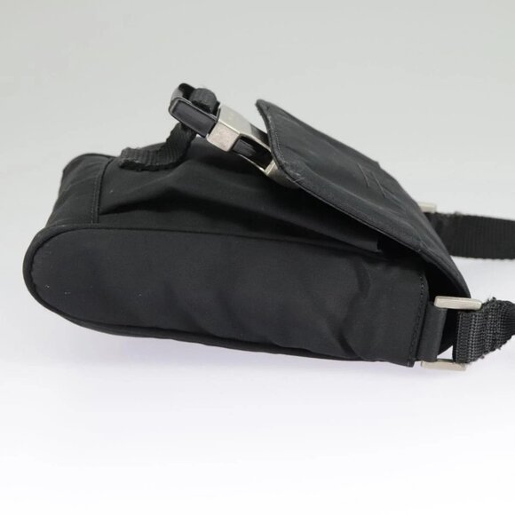 PRADA Shoulder Pouch Nylon Black Silver Auth - Picture 4 of 16